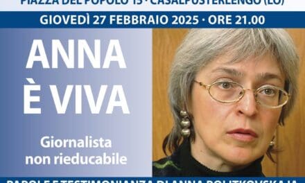 “Anna è viva” a Casale il 27 febbraio